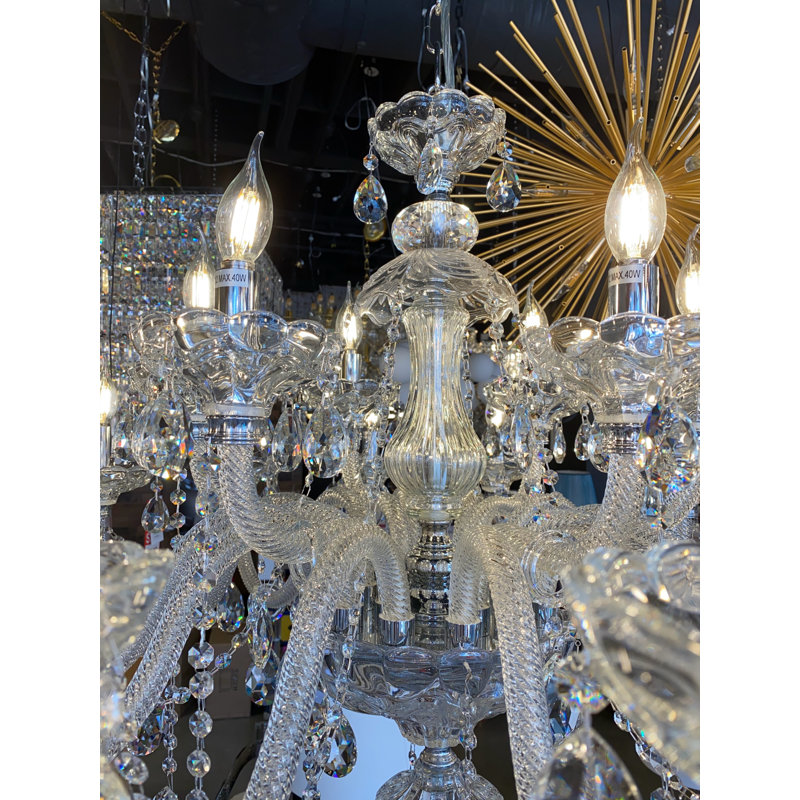 Rosdorf Park Crystal Chandelier 18 Light Candle Style Classic